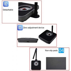 CXF Balance MéCanique du Poids du Corps,avec Toise DéTachable,PèSe-Personne De MéDecin Portable,Cadran Rotatif, Pesage De Pré