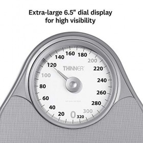Pèse-personne analogique de précision avec cadran extra large et fin, mesure jusquà 150 kg.