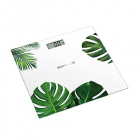 Concept Perfect Health Monstera VO2000 Pèse-personne en verre avec écran LCD 100 g Blanc avec motif floral