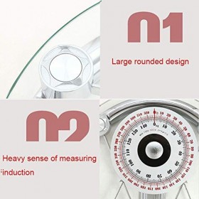 Pèse-Personne mécanique, Pèse-personne mécanique, balance de poids saine, double verre trempé, mesure de précision, grand cad