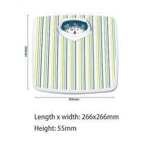 Pèse-Personne mécanique, Pèse-personne mécanique à ressort pointeur, lecture sur plateau tournant, facile à lire, sans piles,