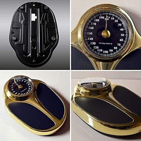 JWW Balance De Salle De Bain Mécanique Rétro Pèse-Personne Analogique sans Batterie Vintage Style Poids Max 200 Kg, 12.7 × 18