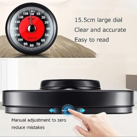 Balance de salle de bain Pèse-personne mécanique avec surface en caoutchouc antidérapante, balance analogique, balance de sal