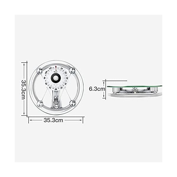 Pèse-personne mécanique, grand cadran transparent, facile à lire, pèse-personne mécanique de précision rapide, pas besoin de