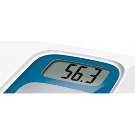 Terraillon Pèse Personne Électronique, Marche/Arrêt Automatique, Grand Écran LCD, 160kg, Window, Blanc/Bleu