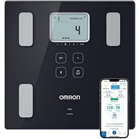 Pèse-personne intelligent Bluetooth OMRON VIVA, avec moniteur de composition : masse graisseuse, graisse viscérale, masse de 