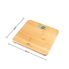 LITTLE BALANCE 8466 My Bamboo, Pèse-personne électronique, 150 kg / 100 g, Bambou véritable