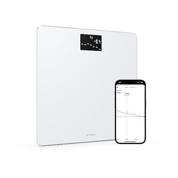 Withings Body - Balance Connectée WIFI avec Suivi du Poids et de lIMC, Pèse-Personne Numérique avec Synchronisation à lAppl