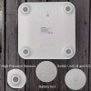 AKPOWER Pèse-personne numérique de salle de bain avec technologie Step-On, angle rond, affichage LED, mètre ruban et piles in