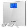 Asligtco Pèse-personne numérique haute capacité de 254 kg pour poids corporel, grande plate-forme avec écran rétroéclairé et 