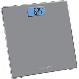 Rowenta Classic BS1500 Balance de salle de bain avec écran LCD, compact, capacité 160 kg, plateau en verre et arrêt automatiq