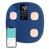 Pèse-personne numérique avec graisse corporelle et masse musculaire pour 15 données corporelles, moniteur de fréquence cardia