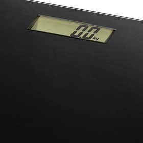 EMERIO Pèse-personne numérique avec capteurs précis, technologie Step-On avec 2 piles AAA, écran LCD, unités en kg/lb/st, jus