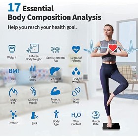 Body fat Scale Bluetooth, Smart Digital Weight bathroom Scale balance intelligente BMI Calibration automatique, moniteur de c