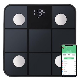 Balance Pese Personne, Balance Connectée Bluetooth Pèse Personne Impédancemètre avec 14 Données Corporelles Analyseur de Comp