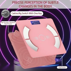 Balance Pese Personne, Pèse Personne Impédancemètre avec Bluetooth, Pèse-personne de Graisse Corporelle, Balance Connecte Cap