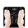 Balances de graisse corporelle Bluetooth, balances de bain numériques intelligentes pour analyseur de composition corporelle 