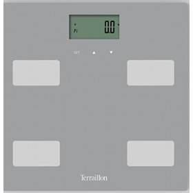 Terraillon Pèse personne Impédancemètre REGULAR FIT - Plateau verre trempé 28cm x 28cm-Capacité 160Kg-Graduation 100g - Compo