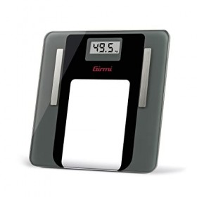 GIRMI BP75 Balance composition corporelle "Real Fit", 100 g/180 kg, avec application, verre trempé