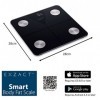 Exzact Pèse-personne numérique intelligent- iOS & Android Bluetooth - Capacité : 180 kg - Graisse corporelle - Balance électr