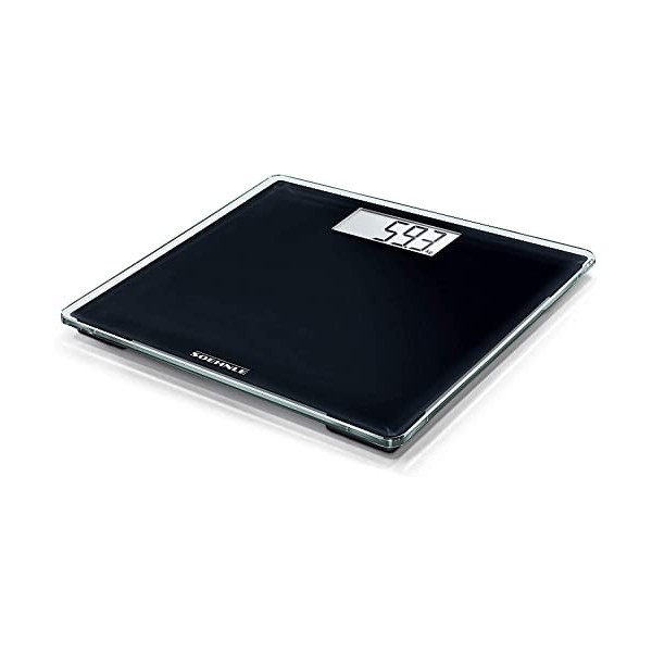 Soehnle Style Sense Compact 100, Balance pèse personne avec écran LCD bien lisible, Balance de précision supportant jusquà 1