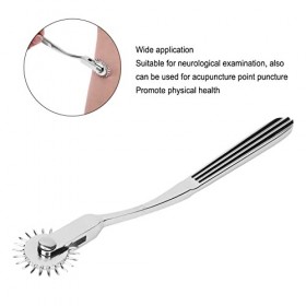 Neuro Pinwheel, Ergonomique Médical Léger Portable 22 Pointes Métalliques Wartenberg Pinwheel pour Tester la Sensibilité Nerv