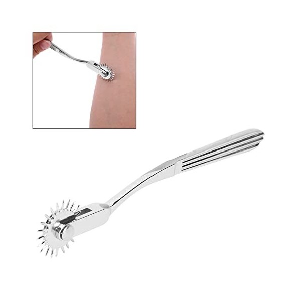 Wartenberg Neuro Pinwheel, Zine Alloy Neurological Pinwheel Rolling Fan 22 Pointes en Métal Médical pour les Tests de sensibi