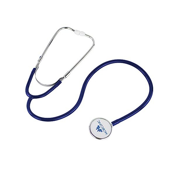 Mobiclinic®, Stéthoscope, Stéthoscope de Diagnostic, Stetoscope adulte professionnel, Une cloche, Bleu marine