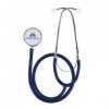 Mobiclinic®, Stéthoscope, Stéthoscope de Diagnostic, Stetoscope adulte professionnel, Une cloche, Bleu marine