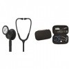 3M Littmann Stéthoscope de Surveillance Classic III, Tubulure Noire, Black Edition, 69 cm, 5803 + GIMA ÉTUI CLASSIC pour stét