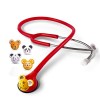 SCIAN dessin animé animal Design stéthoscope pour les cliniciens enfants, stéthoscope multicolore pour les enfants Bleu fonc