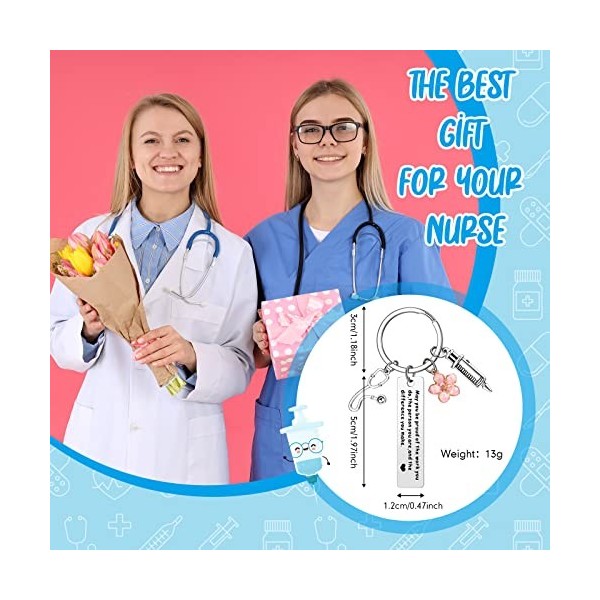 Porte-Clés pour Infirmière Docteur Cadeau Inspirant pour Infirmière Cadeau pour Étudiant Médical Porte-Clés Médecin avec Pend