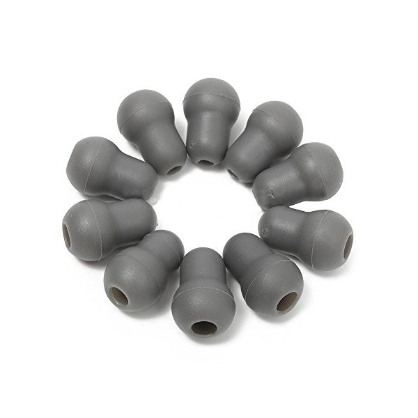 Gaohou 10 x souple en silicone Bouchons doreilles Embouts auriculaires Embouts pour stéthoscope Littmann Noir Gris, noir, 10