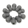 Gaohou 10 x souple en silicone Bouchons doreilles Embouts auriculaires Embouts pour stéthoscope Littmann Noir Gris, noir, 10