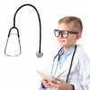 Cutiolly Stéthoscope Enfant Jouet,Stéthoscope Factice,Stéthoscope Noir,Mini Stéthoscope,Jouet de Stéthoscope de Travail pour 