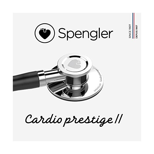 SPENGLER Cardioprestige II, Stéthoscope de Diagnostic Médical, Simple Pavillon en Acier inoxydable, Qualité Acoustique Except