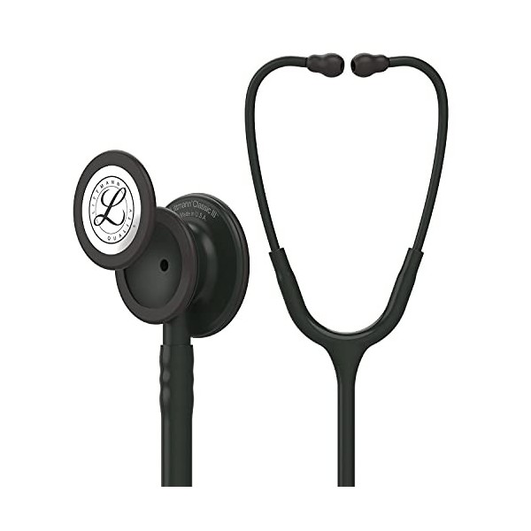 3M Littmann Stéthoscope de Surveillance Classic III, Tubulure Noire, Black Edition, 69 cm, 5803