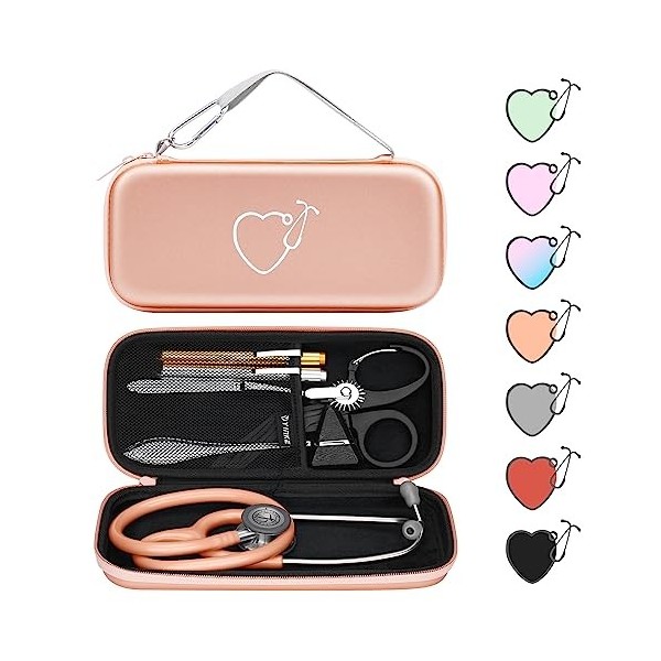 Etui Housse pour Stéthoscope 3M Littmann Classic III & Lightweight II S.E & Master Classic II de Diagnostic Cardiology Sac, C