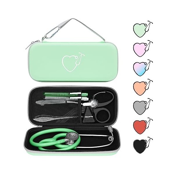 Etui Housse pour Stéthoscope 3M Littmann Classic III & Lightweight II S.E & Master Classic II de Diagnostic Cardiology Sac, C