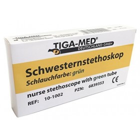 Tiga-Med Stéthoscope à tête plate Vert