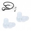 AMIJOUX 2 PCS Stéthoscope Oreille Ti pour Médecin Hospitalier, Oreillette de Rechange pour Stéthoscope