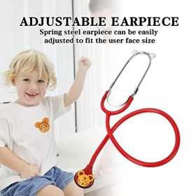 Stéthoscope adapté aux Enfants - Stéthoscope de Surveillance à Diaphragme en Fibre Ultra Fine pour Animaux de Dessin animé av