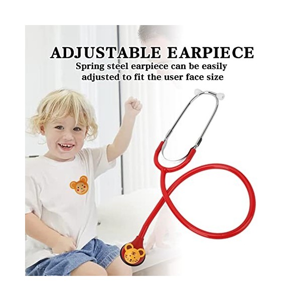 Stéthoscope adapté aux Enfants - Stéthoscope de Surveillance à Diaphragme en Fibre Ultra Fine pour Animaux de Dessin animé av