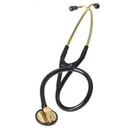 3M Littmann Stéthoscope Master Cardiology 2175 Noir - Edition Laiton + GIMA ÉTUI CLASSIC pour stéthoscope - noir.