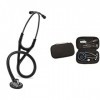 3M Littmann Stéthoscope Master Cardiology 2176 Noir - Smoke Edition + GIMA ÉTUI CLASSIC pour stéthoscope - noir.