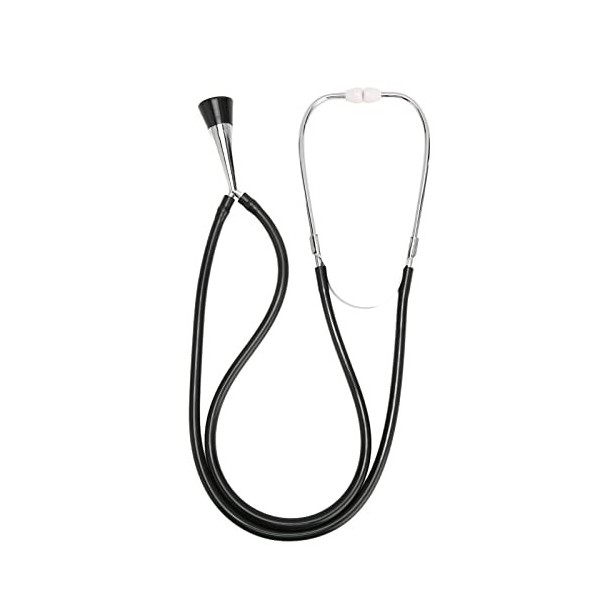 Stéthoscope Noir avec Récepteur en Silicone, Stéthoscope Cardiaque Fœtal en Alliage Daluminium pour les Infirmières, les Méd