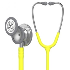 3M Littmann Stéthoscope de Surveillance Classic III, Tubulure Citron Jaune, 69 cm, 5839 + GIMA ÉTUI CLASSIC pour stéthoscope 