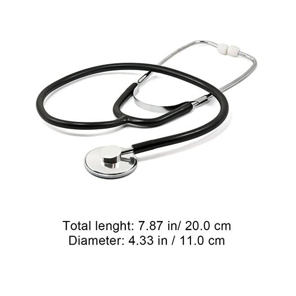 BAOSROY Stéthoscope Enfant Jouet,Stéthoscope Factice,Stéthoscope Noir,Mini Stéthoscope,Jouet de Stéthoscope de Travail pour C