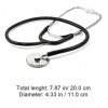 BAOSROY Stéthoscope Enfant Jouet,Stéthoscope Factice,Stéthoscope Noir,Mini Stéthoscope,Jouet de Stéthoscope de Travail pour C