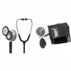 3M Littmann Stéthoscope de Surveillance Classic III, Tubulure Noire, 69 cm, 5620 & London pression artérielle tensiomètre Mèt